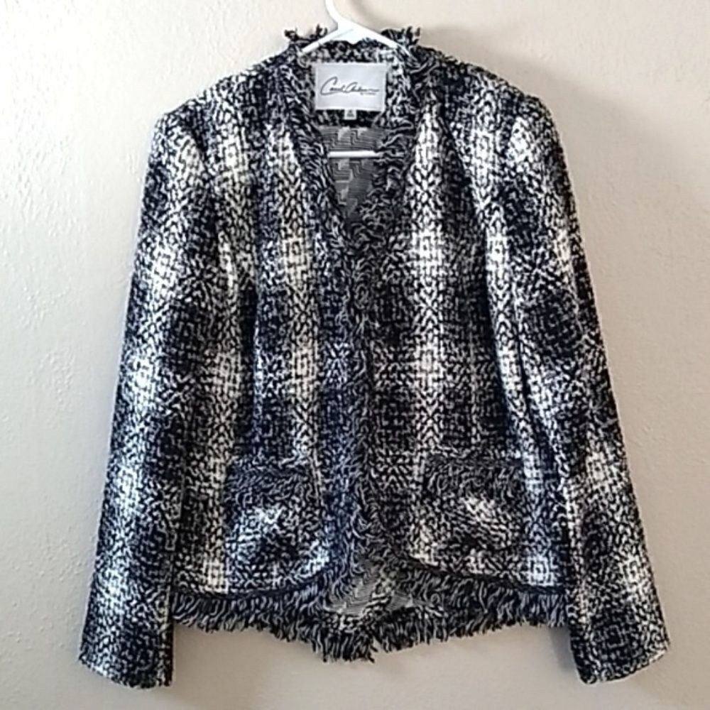 Cabi Plaid‎ Blazer Catherine Anderson by Invitation Black & White, Size 4